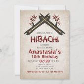 Hibachi Birthday Dinner Einladung (Vorderseite)