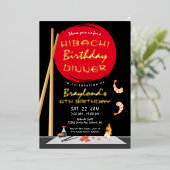 Hibachi Birthday Dinner Hibachi Party Folieneinladung (Stehend vorne)