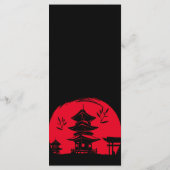 Hibachi Birthday Dinner Hibachi Party Menu Menükarte (Rückseite)