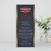 Hibachi Birthday Dinner Menükarte (Stehend Vorderseite)