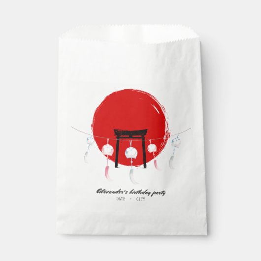 Hibachi Birthday Party Wind Chimes Furin Japanisch Geschenktütchen (Vorderseite)