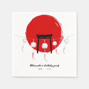 Hibachi Birthday Party Wind Chimes Furin Japanisch Serviette