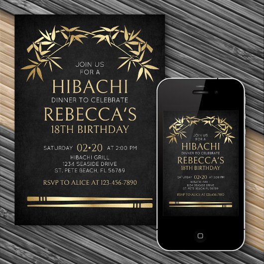 Hibachi Dinner Einladung