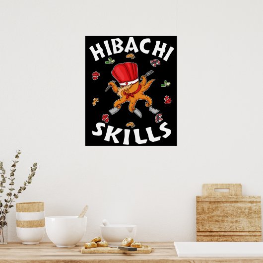 Hibachi Gifts Hibachi Connoisseur Hibachi Koch Poster (Küche)