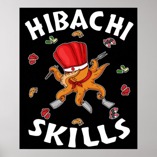 Hibachi Gifts Hibachi Connoisseur Hibachi Koch Poster (Vorne)