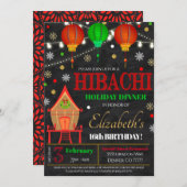 Hibachi Holiday Dinner Party Einladung (Vorne/Hinten)