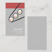 Hibachi Japan Asian Sushi Logo Business Card Visitenkarte (Vorne/Hinten)