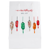 Hibachi Japanese Lanterns Koch Birthday Party Mittlere Geschenktüte (Rückseite)