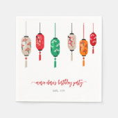 Hibachi Japanese Lanterns Koch Birthday Party Serviette (Vorderseite)