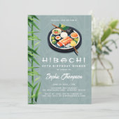 Hibachi Japanisch Thema Chic Abendessen Geburtstag Einladung (Stehend Vorderseite)