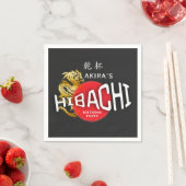 Hibachi Koch japanische GRILLEN Sushi Dragon Birth Serviette (Beispiel)