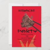 Hibachi Steak Japanisch Restaurant Party Einladung (Vorderseite)