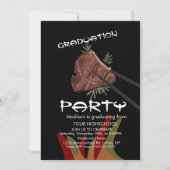 Hibachi Steak Japanisches Restaurant Abschluss Einladung (Vorderseite)