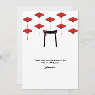 Hibachi Theme Geburtstagsparty Private Koch Japani Dankeskarte