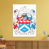 Hibbs Familienwappen Leinwanddruck (Insitu (Wohnzimmer))