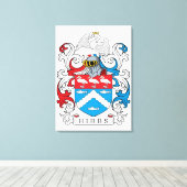 Hibbs Familienwappen Leinwanddruck (Insitu (Holzboden))