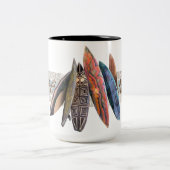 Hibby Surfbrett-Band-Tasse Zweifarbige Tasse (Mittel)