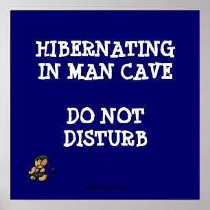 Hibernating Man Höhle Poster