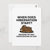 Hibernation Postkarte (Vorne/Hinten)