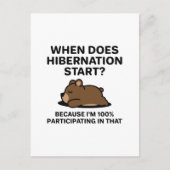 Hibernation Postkarte (Vorderseite)