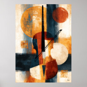 Hibiki Cello Japanische Geometrische Musik Kunst Poster