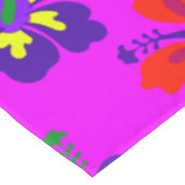Hibiscus Art Bold Pattern Tropical Themed Tischdecke (Schrägansicht)