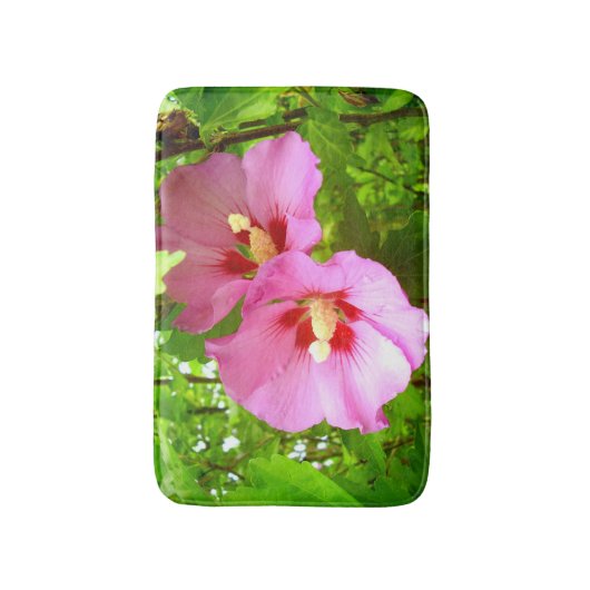 Hibiscus Bath Mat Badematte (Vorderseite Vertikal)
