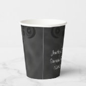 Hibiscus Black Floral Save The Date Fridge Magnets Pappbecher (Rechts)