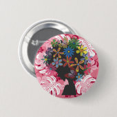 Hibiscus×Bomber Kopf Button (Vorne & Hinten)
