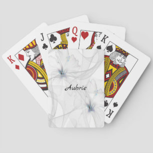 Hibiscus-Design mit fließender Schleier-Spitze Spielkarten