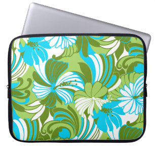 Hibiscus Dschungel Hawaiianischer Tropischer Limon Laptopschutzhülle