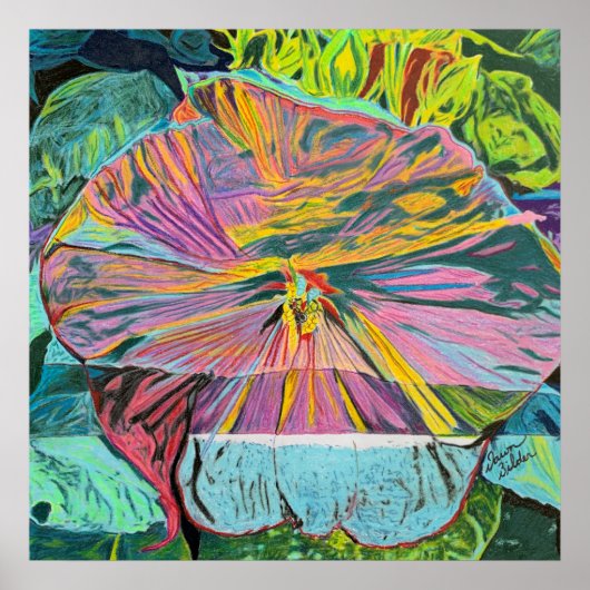 Hibiscus Flower Custom Art Poster (Vorne)