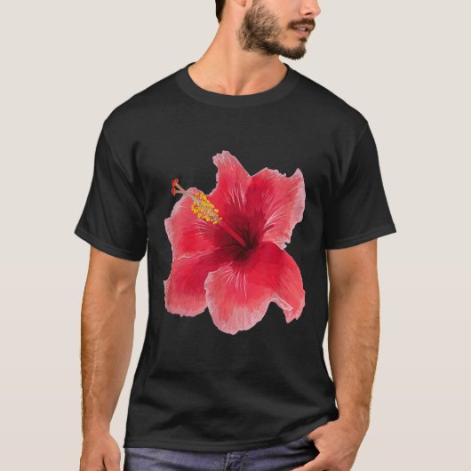 Hibiscus Flower, Tee Coquette 90s Vintage Gift Wom (Vorderseite)