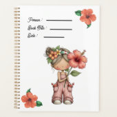 Hibiscus Flowers Book Cover Planner Planer (Vorderseite)