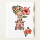 Hibiscus Flowers Book Cover Planner Planer (Rückseite)