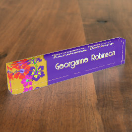 Hibiscus Flowers Name Only Office Desk Namensplakette