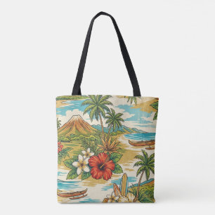 Hibiscus-Insel Hawaiian Scenic -Helle Strandtasche Tasche