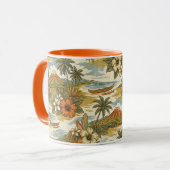 Hibiscus Island Hawaiian Scenic- Burnt Orange Tasse (Vorderseite Links)
