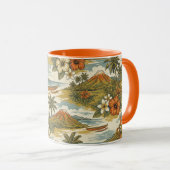 Hibiscus Island Hawaiian Scenic- Burnt Orange Tasse (VorderseiteRechts)