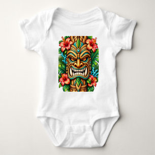 Hibiscus-Krone-Tiki-Wächter Baby Strampler