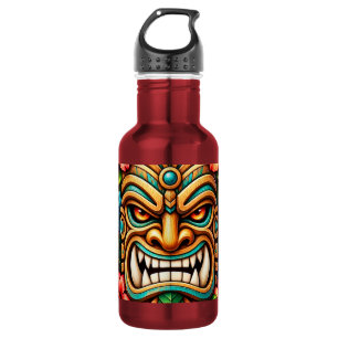 Hibiscus-Kronen-Tiki-Wächter Edelstahlflasche