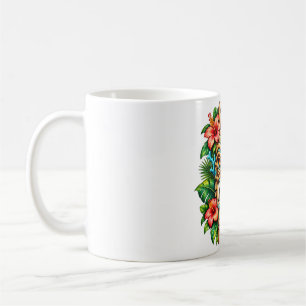 Hibiscus-Kronen-Tiki-Wächter Kaffeetasse