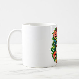 Hibiscus-Kronen-Tiki-Wächter Kaffeetasse