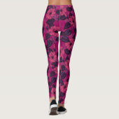 Hibiscus Nacht Leggings (Rückseite)