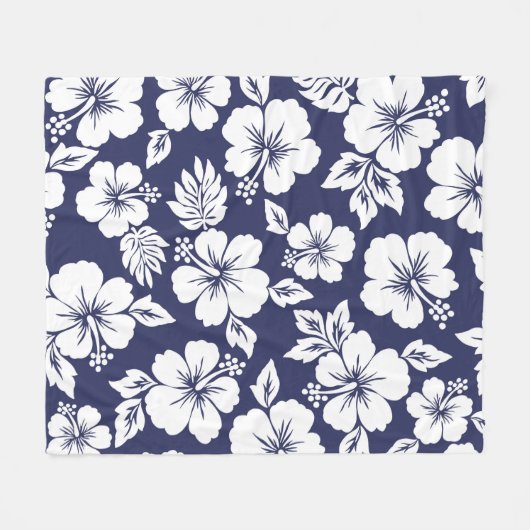 Hibiscus pattern fleecedecke (Vorderseite (Horizontal))