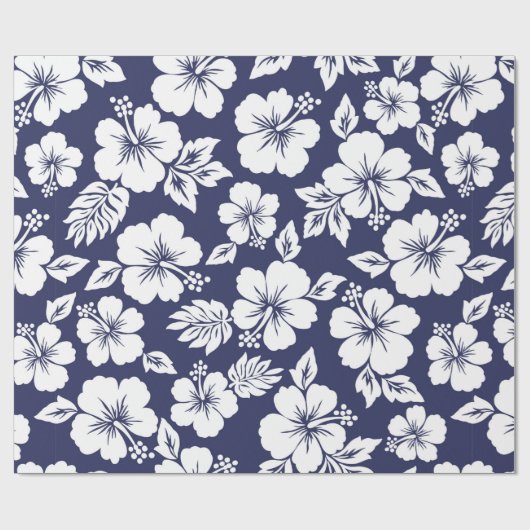 Hibiscus pattern geschenkpapier (Flach)