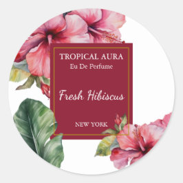 Hibiscus Perfume Label Runder Aufkleber