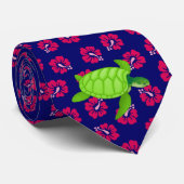 hibiscus-SeaTurtle-3 Krawatte (Gerollt)