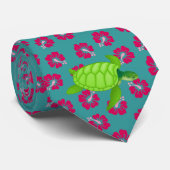 hibiscus-SeaTurtle-4 Krawatte (Gerollt)