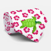 hibiscus-SeaTurtle-5 Krawatte (Gerollt)